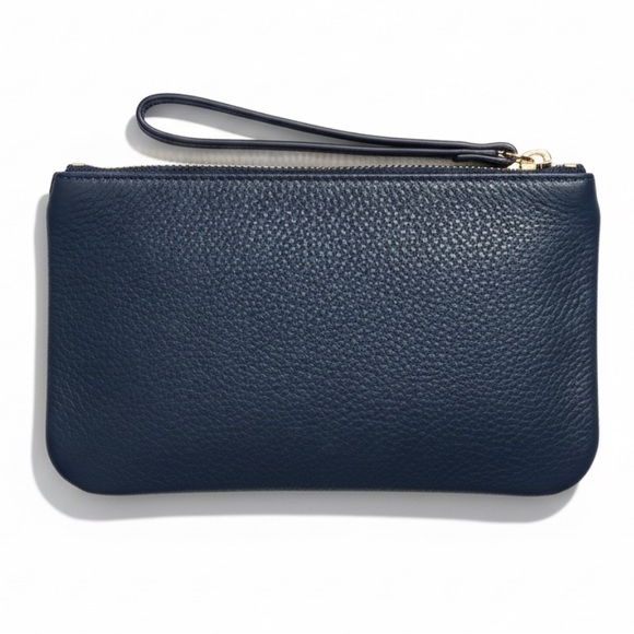 Kate Spade leather zippered Chrissy wristlet navy NWT - Picture 5 of 8